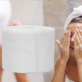 1 Roll (100 Disposable Face Towel Disposable Cleaning Face Towel Cotton Balls & Swabs Travel Towel (White) Puff Face